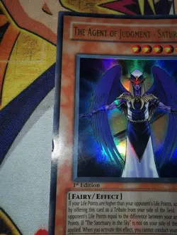The Agent of Judgment - Saturn ast-006 1st Edition (MP/HP) Ultra Rare Yu-Gi-Oh! - Image 4