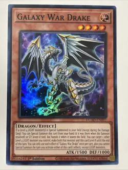 Yugioh! Galaxy War Drake - DUAD-EN097 - Super Rare - 1st Edition Near Mint, Engl - Image 1