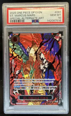 2025 One Piece St. Marcus Mars Special Alternate Art #OP13-091 PSA 10 GEM MINT - Image 1