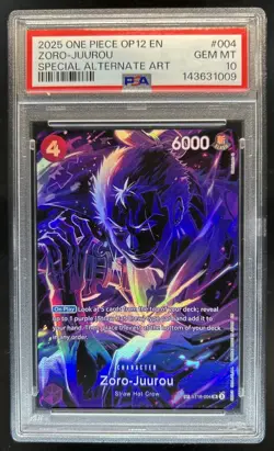 2025 One Piece Legacy of the Master Zoro-Juurou Special Alt Art #ST18-004 PSA 10 - Image 1