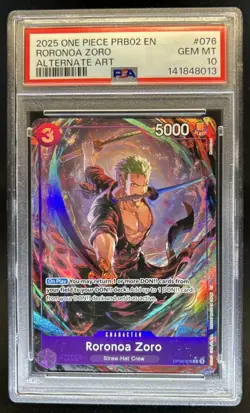 2025 One Piece The Best Vol. 2 Roronoa Zoro Promo Alternate Art #OP09-076 PSA 10 - Image 1