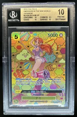 2024 One Piece Japanese Emperors New World Nami SR #OP08-106 BGS 10 Pristine - Image 1