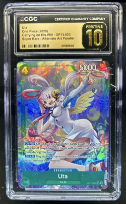 2025 One Piece Uta Super Rare Alt Art PRISTINE #OP13-023 CGC 10 - Image 1