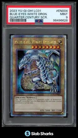 2023 YU-GI-OH! #LC01-EN004 BLUE-EYES WHITE DRAGON QUARTER CENTURY SCR PSA 9 - Image 1