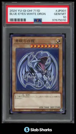 2024 YU-GI-OH! JAPANESE #711D-JP001 BLUE-EYES WHITE DRAGON PSA 10 - Image 1