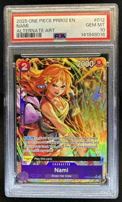 2025 One Piece The Best Vol. 2 Nami Promo Alternate Art #PRB02-012 PSA 10 - Image 1