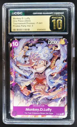 2023 ONE PIECE MONKEY D. LUFFY PROMO P-041 CGC 10 PRISTINE RC7 - Image 1