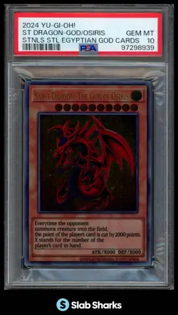 2024 YU-GI-OH! ST DRAGON THE GOD OF OSIRIS STAINLESS STEEL EGYPTIAN GOD PSA 10 - Image 1