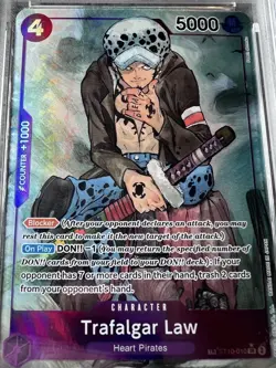 2024 ONE PIECE OP07-500 YEARS IN THE FUTURE TREASURE RARE TRAFALGAR LAW PSA 10 - Image 3