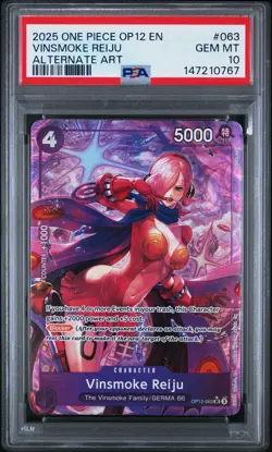 2025 One Piece Legacy of the Master Vinsmoke Reiju Alternate Art OP12-063 PSA 10 - Image 1