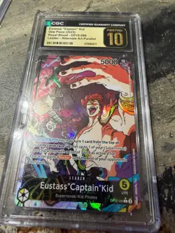 2025 One Piece OP10-099 Eustass "Captain" Kid Alternate Art CGC 10 - Image 1