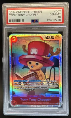 2024 One Piece Two Legends Tony Tony.Chopper Super Rare #OP08-007 PSA 10 - Image 1