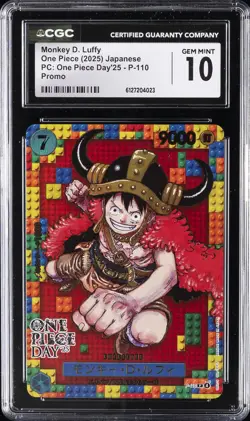 2025 ONE PIECE PC: ONE PIECE DAY '25 JPN PROMO MONKEY D. LUFFY CGC 10 GEM MINT - Image 1