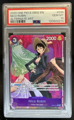 2025 One Piece Anime 25th Collection Nico Robin Alternate Art #EB02-036 PSA 10 - Image 1