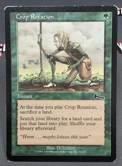 MTG Crop Rotation- DAMAGED -Urza's Legacy Magic the Gathering Card #098 - Image 1