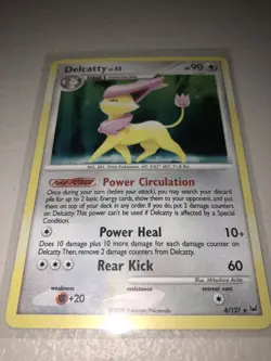 Delcatty 4/127 Rare Holo Platinum Pokemon Card - Image 1