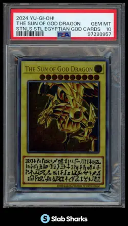 2024 YU-GI-OH! THE SUN OF GOD DRAGON STAINLESS STEEL EGYPTIAN GOD CARDS PSA 10 - Image 1