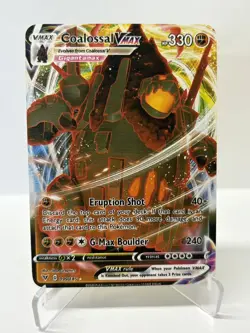 CoalossalVMAX HP330 Gold Metal Pokemon Card-Collectible Gift Display - Image 1