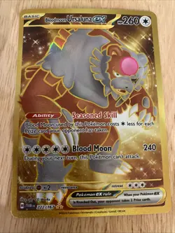 Pokemon TCG Bloodmoon Ursaluna EX Twilight Masquerade Card 222/167 Sv06 - Image 1