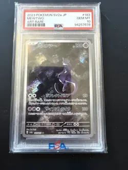 2023 Pokemon TCG Japanese SV2a 151 Mewtwo Art Rare Card #183/165 PSA 10 - Image 1