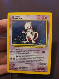Pokemon Mewtwo Holo Rare 10/102 Base Set 1999 Wizards of the Coast Card - Image 1