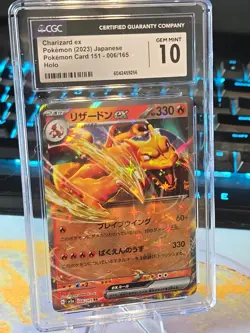 👑⭐ Charizard Double Rare Certified Gem Mint 10 Holo 006/165 Pokemon Card 151 ✨ - Image 1
