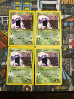 Koga's Grimer 78/132 - Gym Challenge - VINTAGE WOTC POKEMON CARD (x4) 🔥💎 - Image 1