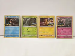 Detective Pikachu Promo Card Set of Pikachu Snubbull Psyduck Bulbasaur - Image 1