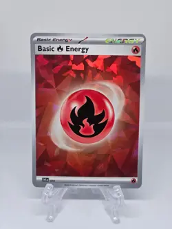 010 SVE FIRE ENERGY | RARE CRACKED ICE HOLO | SCARLET & VIOLET POKEMON CARD - Image 1