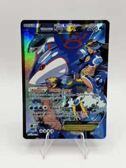 Pokemon TCG Team Aqua's Kyogre EX Double Crisis Holo Full Art Card 6/34 - Image 1