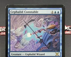 MTG Cephalid Constable- DAMAGED -10th Edition Magic the Gathering Card #072 - Image 3