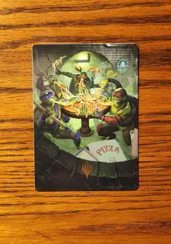 Food Chain Art Card (Gold-Stamped) MTG - Teenage Mutant Ninja Turtles - Image 1
