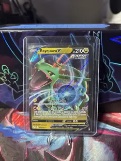 Pokemon TCG Rayquaza v Crown Zenith Holo Ultra Rare Card 100/159 - Image 1