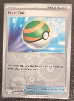 Nest Ball 181/198 Pokemon Card Scarlet & Violet Reverse Holo Uncommon Near Mint - Image 3