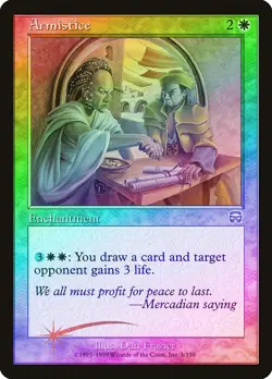 Armistice FOIL Mercadian Masques NM White Rare MAGIC GATHERING CARD ABUGames - Image 1