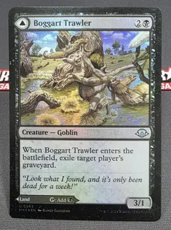 MTG FOIL Boggart Trawler- DAMAGED -Modern Horizons 3 Magic Card #243 - Image 1