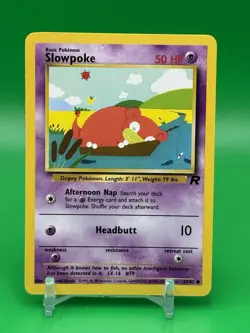 Slowpoke Vintage 2000 Pokemon Team Rocket TCG Card 67/82 NM Free Shipping F5 - Image 1