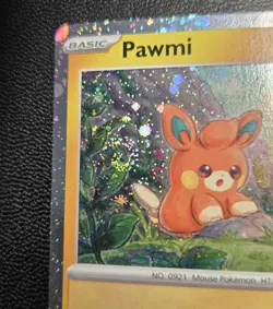 Pokemon TCG Pawmi 074/193 2023 Paldea Evolved Cosmos Holo SWIRL Promo Card - NM - Image 3
