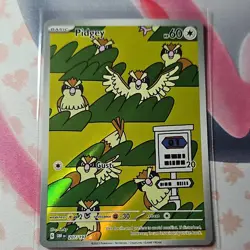 Pokemon Pidgey 207/197 Illustration Rare Full Art Holo OBF Basic 2023 Card - Image 1