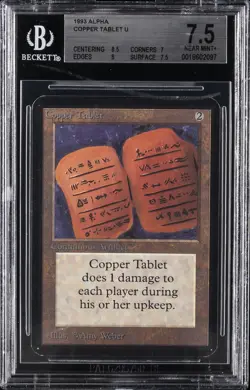 1993 MAGIC: THE GATHERING ALPHA U COPPER TABLET BGS 7.5 - Image 1