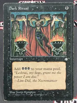 MTG Dark Ritual- DAMAGED -Ice Age Magic the Gathering Card #120 - Image 1