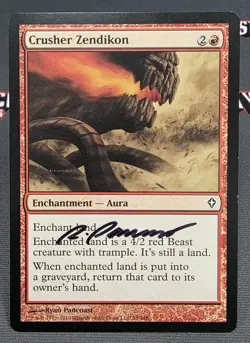 MTG Crusher Zendikon- Signed -Worldwake Magic the Gathering Card #078 - Image 1