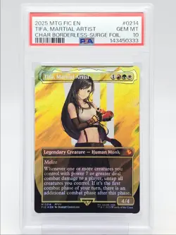 TIFA, MARTIAL ARTIST 2025 MAGIC SURGE FOIL MYTHIC RARE #0214 PSA 10 Q6095 - Image 1