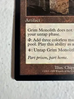 MTG Magic The Gathering Grim Monolith - Urza's Legacy 1999 WotC -NM - Image 5