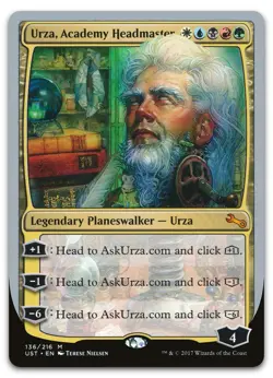 Urza, Academy Headmaster #136 (LP) Unstable UST Magic MTG - Image 1
