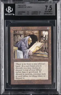 1993 MAGIC: THE GATHERING ALPHA LIBRARY OF LENG BGS 7.5 - Image 1