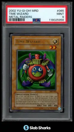 2002 YU-GI-OH! METAL RAIDERS MRD-065 TIME WIZARD ULTRA RARE MINT PSA 9 - Image 1