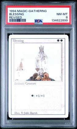 1994 MTG REVISED ED BLESSING PSA 8 - Image 1