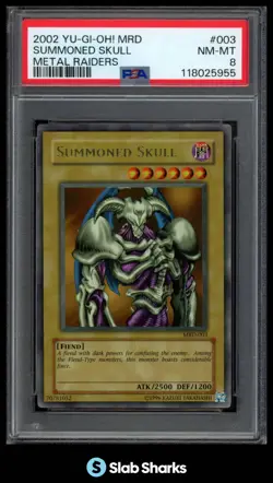 2002 YU-GI-OH! METAL RAIDERS MRD-003 SUMMONED SKULL PSA 8 - Image 1