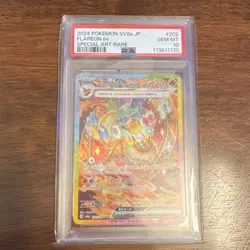 Pokemon Flareon ex 202/187 Special Art Rare Holo PSA 10 Sv8a Japanese - Image 1